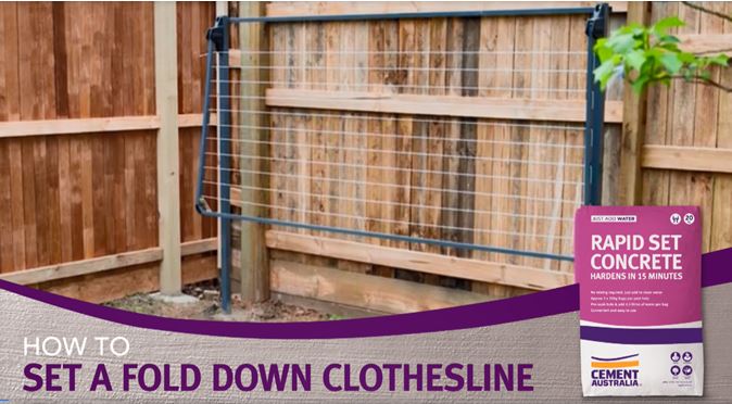 How to Set a fold down clothesline